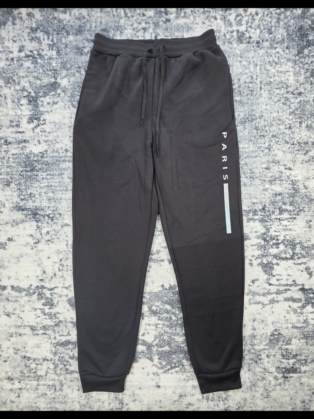 Zacai Paris Jogger Sweatpants Black Drawstring Athletic Pants Size M